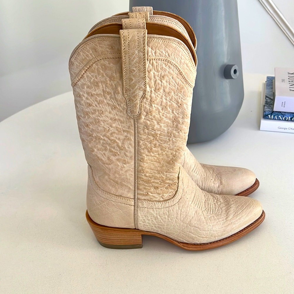 Tecovas Ivory Cowboy boots size 7.5 - worn once!